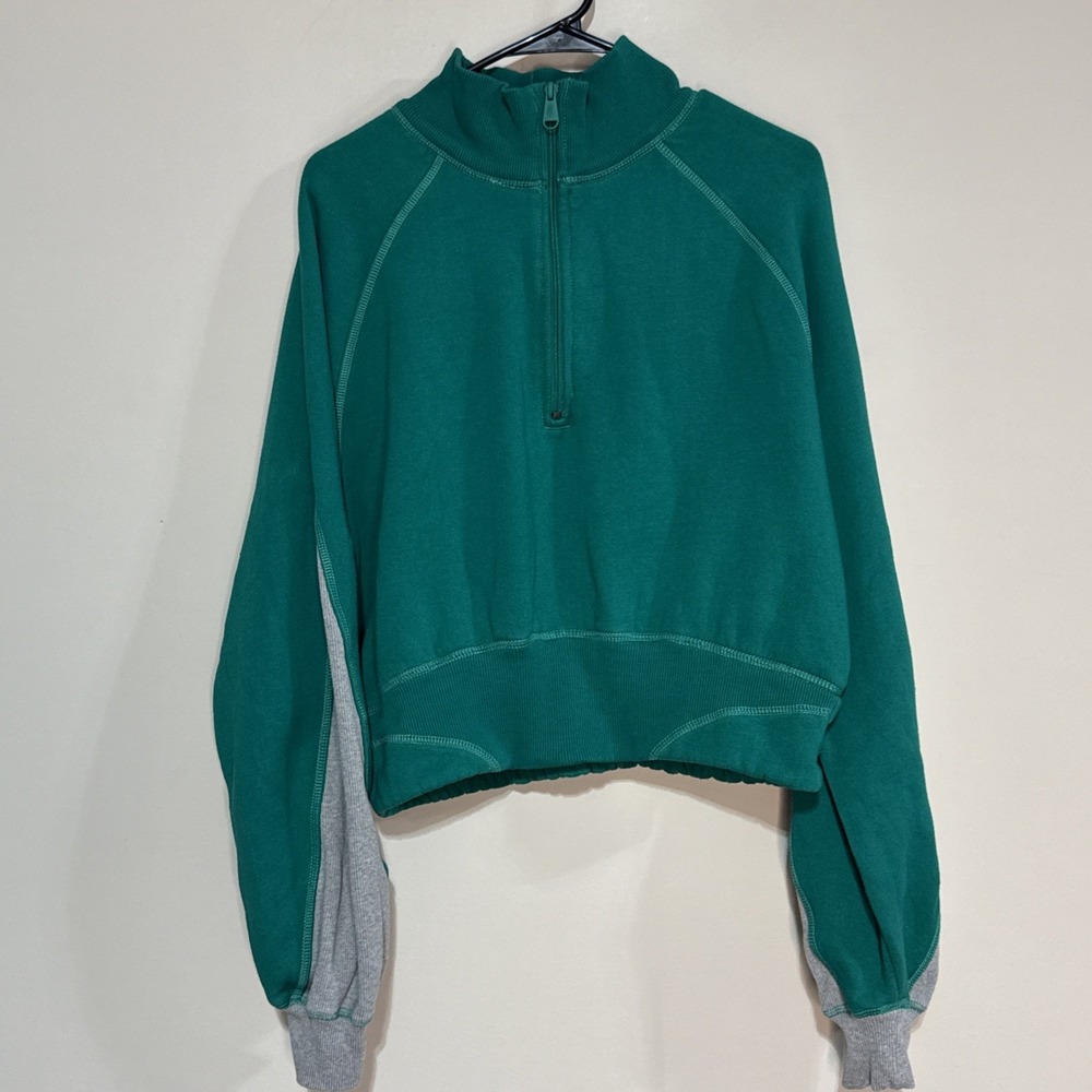 Free People FP Movement Out Of The Park Pullover Sweatshirt Cropped Top Size M